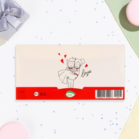 Envenue for money "On the wedding day!" embossing, red heart, 16.5x8.5 cm-2