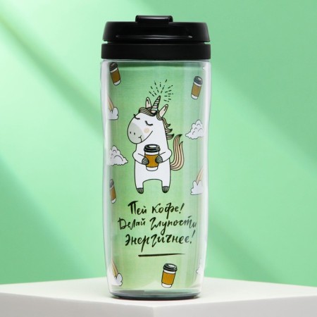 Thermost man with an insert "Dright Coffee", 350 ml