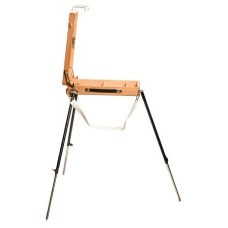 A sketch box with telescopic legs, 400 x 250 x 75 mm, under a beech, canvas 70, metal legs-2