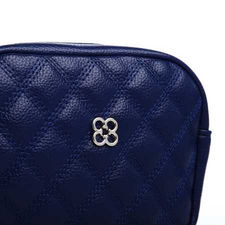 Bag Cross-Bodi with a zipper, blue color-3