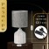 Hand lamp with lampshade Risalux "Sharon", E14, 40 W, white-gray, 13 × 13 × 27 cm