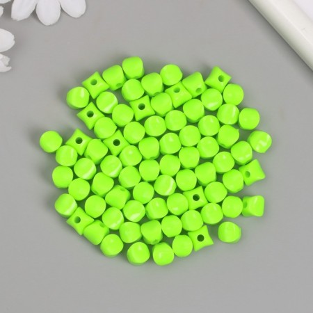 Beads for creativity Plastic "Cube with flattened edges" Salad set 30 grams d = 0.8 cm-2