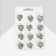 Brooch "cat" sleeping, white color in silver (indivisible packing 12 pcs., Price per pcs.)