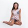 Pajama kaftan "cage" shorts, T -shirt, p. 40-42, pink/gray