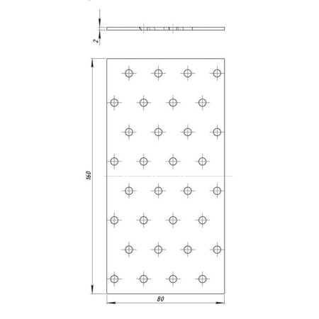 The plate fastener tundra Krep, 80x160x2 mm, zinc coating-2