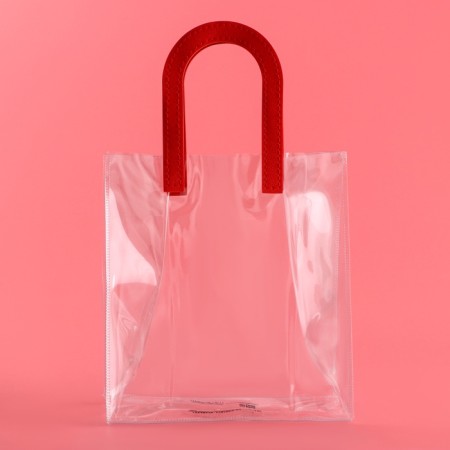 Gift package from PVC, red, 20 x 18 x 10 cm-2