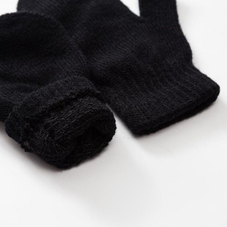 Mitten children's single -layer minku "plain", col. Black, rr 15 (6-8 years old)-1