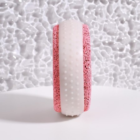 Pumza for a pedicure, with a rubber insert, 8 × 8 cm, in a box, color mix-3