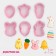 A set of cookies of the "Easter" cookie, 6 items, 8 × 7 × 2 cm, pink color