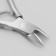 Manicure nippers for cuticle, 9.5 cm, blade length - 10 mm, on the blist, silver color
