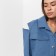 Women's shirt shortened with cuts Mist: Denim R.44, Blue