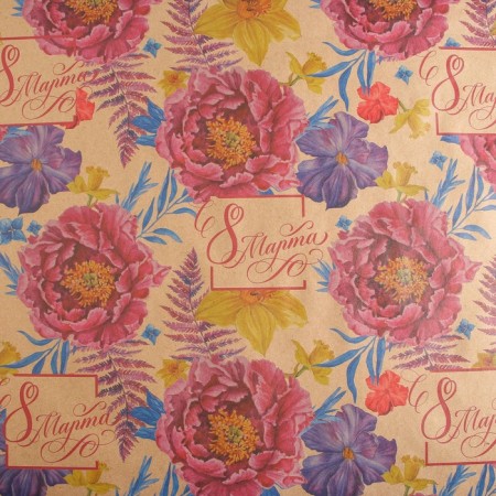 Paper Crafts "Piones for March 8", 50 x 70 cm-2