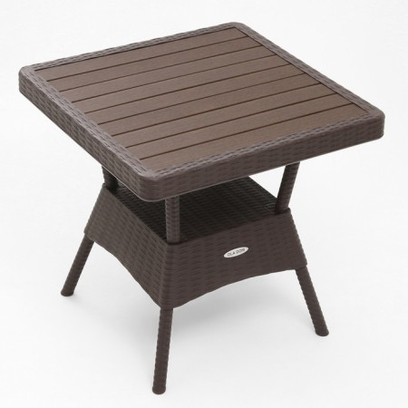 Rattan Ola Dom table square, brown, 75.5 x 76 x 74.5 cm-1