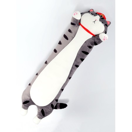 Soft toy - pillow "Cat - Emperor", 115 cm, gray color-1