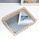 Interior stand for candles with a "pearl" mirror 5.5x23x30 cm