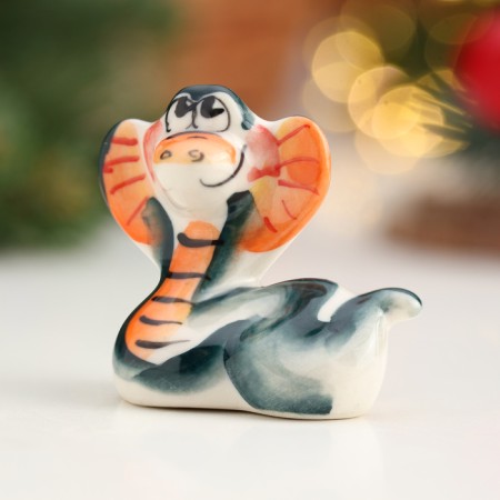 Souvenir "Snake Maroussia", Gzhel, Color, 4.5 cm-1