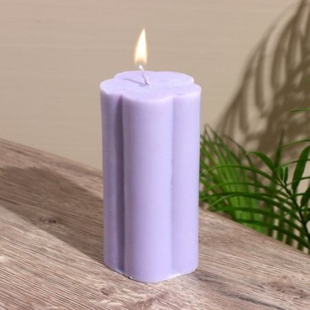 Candle "Flower" 6x6x12 cm, soy wax mix-1