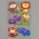 A set of stickers from EVA "animals", 8 pcs.