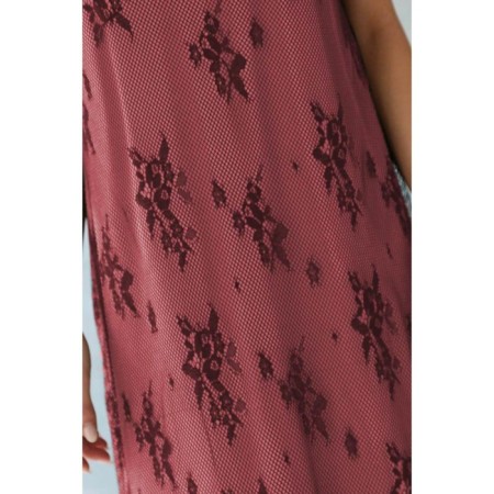Women's dress, size 48, coral color, black-7