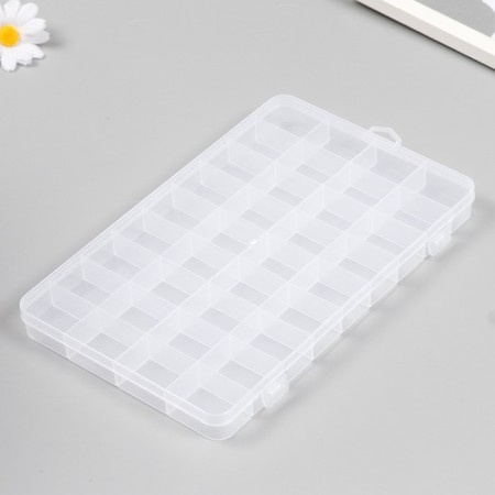 Casket Plastic for trifles "rectangular" 36 departments 24.4x15x2.3 cm-1
