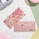 Money envelope "Happy Anniversary!" Glitter, Congrev, pink background, hearts, 17x8 cm