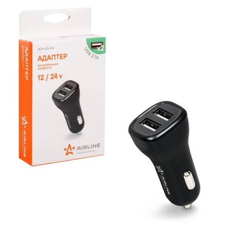 Automobile charger 2xUSB 2.1A in a cigarette lighter 12/24V AIRLINE ACH-2U-04-1