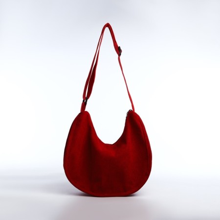 Youth bag with zipper, red color-3