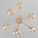 ASCOT chandelier, 6x60W E27, color gold