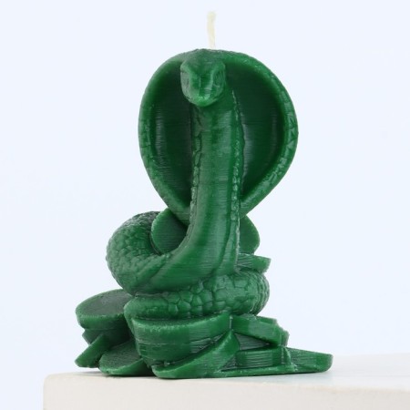 New Year's candle interior “New Year: Snake on Coins”, Green, 78 x 61 x 52-1
