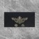 Envenue for money "with an anniversary", on black craft, embossing, 16.5 x 8 cm