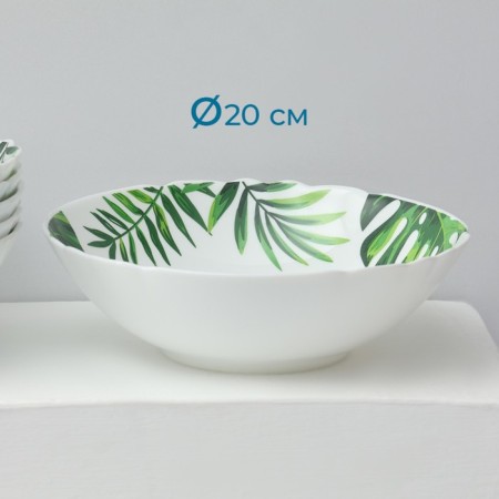 Service table "Fern sheet", 37 items, glass ceramics-11