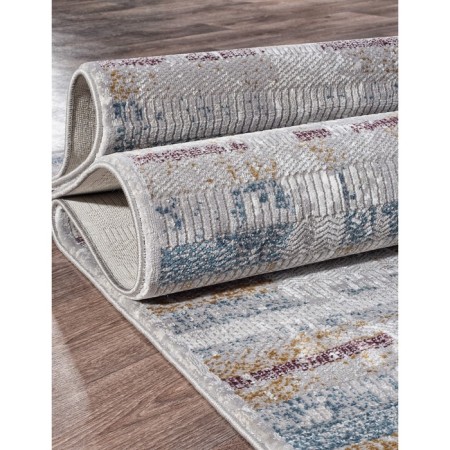 Rectangular carpet Karmen Hali Quantum, size 195x400 cm, color Grey/Grey-1