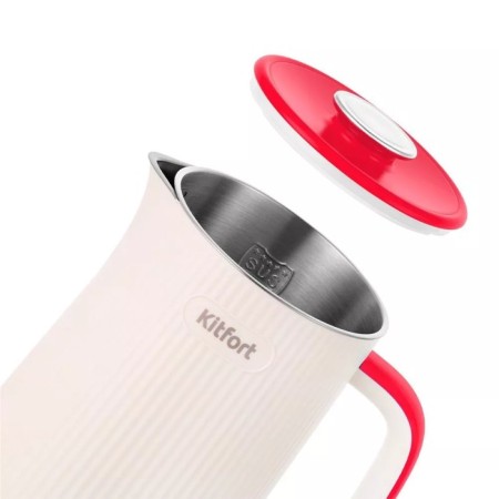 Electric ketter KitFort KT-6197-1, plastic, Metal flask, 1.5 l, 1500 watts, white-red-2