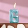 Candle in the cake on the skewer "Almaz", the number "6", blue, 4.8x2.6 cm
