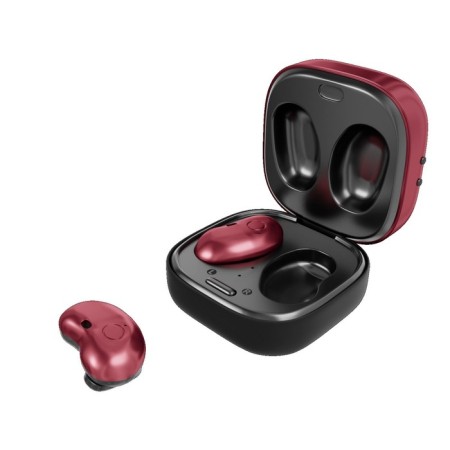 Headphones More Choice BW22S, TWS, wireless, vacuum, BT 5.1, 200mach, microphone, red