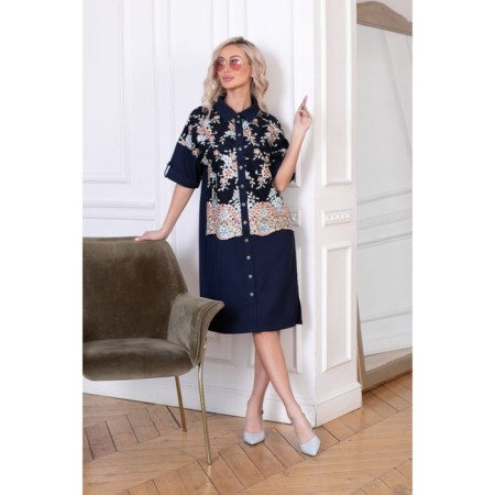 Women's dress, size 52, blue color-3