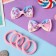 Annette hair set (4 elastic bands, 2 clamps) Funny unicorns, 5.5x3.5 cm
