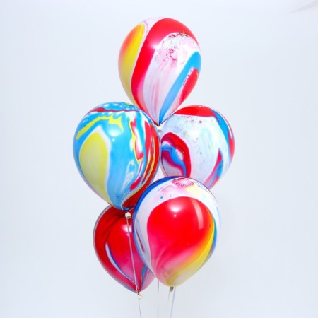 Shar Latex 12 "" Agat Mix ", a set of 5 pcs.