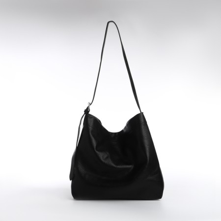 Bag-bag female, on a magnet, cosmetic bag, black color