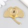Pen for the casket metal "sheet fan" gold 5x5.4 cm
