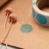 Stick transparent round color tape, mix, 2 x 2 cm, 300 pcs.