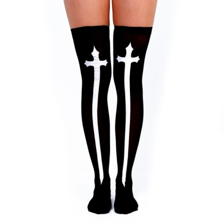 Carnival accessory- stockings "Monashka", black color-1