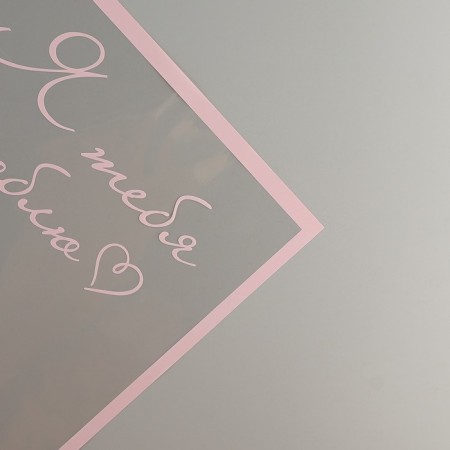 Palette packaging for flowers "I love you", glossy, pink, 57 x 57 cm-3