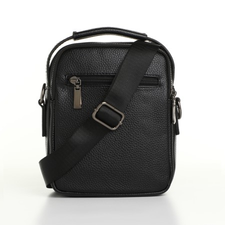Male bag, guran tomp, artificial leather, black color-3