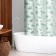 The bathroom curtain "Underwater World", 180 × 180 cm, green color