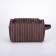 Lightning cosmetic bag, external pocket, brown color