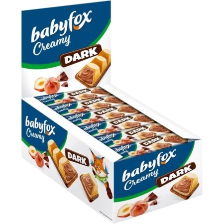 Baby Fox Creamy Dark Waffel Bank with walnut filling, 23 g-1