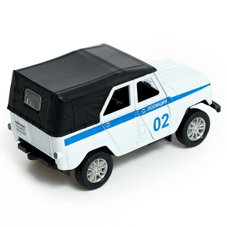 Metal UAZ Hunter “Police”, Inertia, 1:32, Light and Sound-2