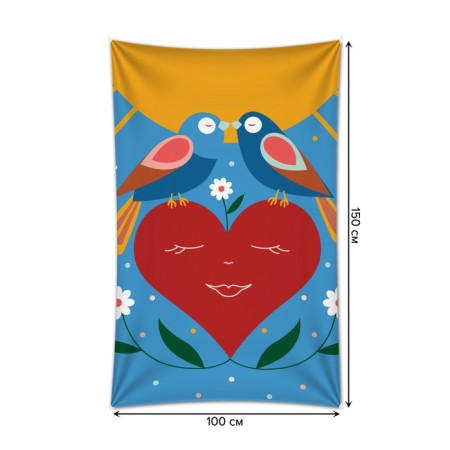 Decorative panel with photo printing "Spring", vertical, size 100x150 cm-1