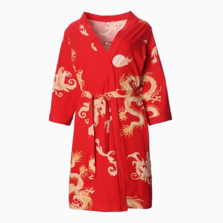 Female set (robe/shirt), red color, size 44-7